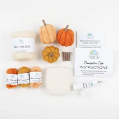 Sculpting With Wool Needle Felting Kit - Pumpkin Trio 8 Sculpting With Wool Needle Felting Kit - Pumpkin Trio -BEKA Shop FSS SWW 26b 44087.1692036383