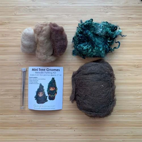 Going Gnome Felting Kit - Mini TreeGnomes 4 Going Gnome Felting Kit - Mini TreeGnomes - Image 2
