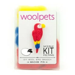 WoolPets Needle Felting Kit - Macaw Pin