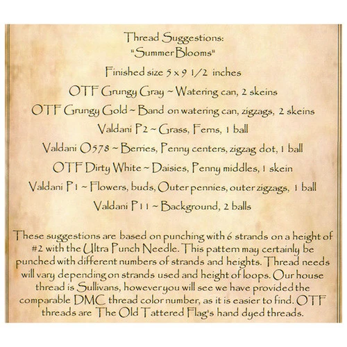 Punch Needle Pattern - Summer Blooms 4 Punch Needle Pattern - Summer Blooms - Image 2