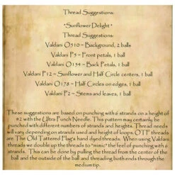 Punch Needle Pattern - Sunflower Delight -BEKA Shop OTF PAT 006b 09545.1589470249