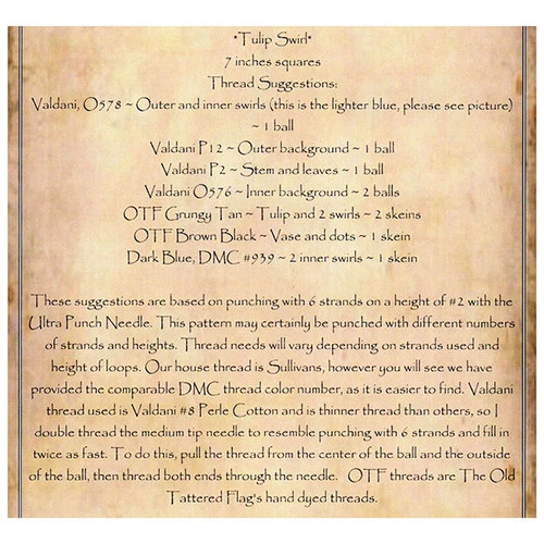 Punch Needle Pattern - Tulip Swirl 4 Punch Needle Pattern - Tulip Swirl - Image 2