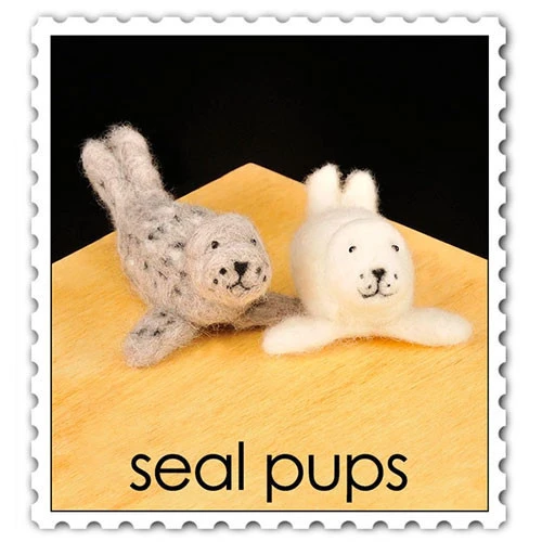 WoolPets Needle Felting Kit - Seal Pups 3 WoolPets Needle Felting Kit - Seal Pups