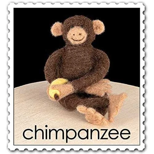 WoolPets Needle Felting Kit - Chimpanzee 3 WoolPets Needle Felting Kit - Chimpanzee