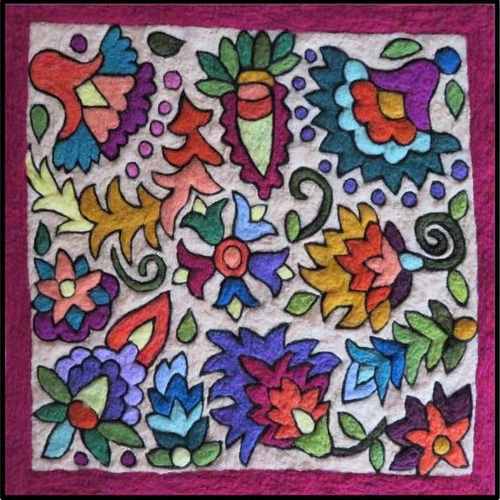 Tapestry Felting Kit - Suzani Inspired 3 Tapestry Felting Kit - Suzani Inspired