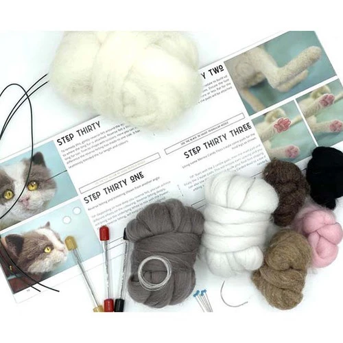 World Of Wool Artisan Felting Kit - Kitty The Kitten 5 World Of Wool Artisan Felting Kit - Kitty The Kitten - Image 3